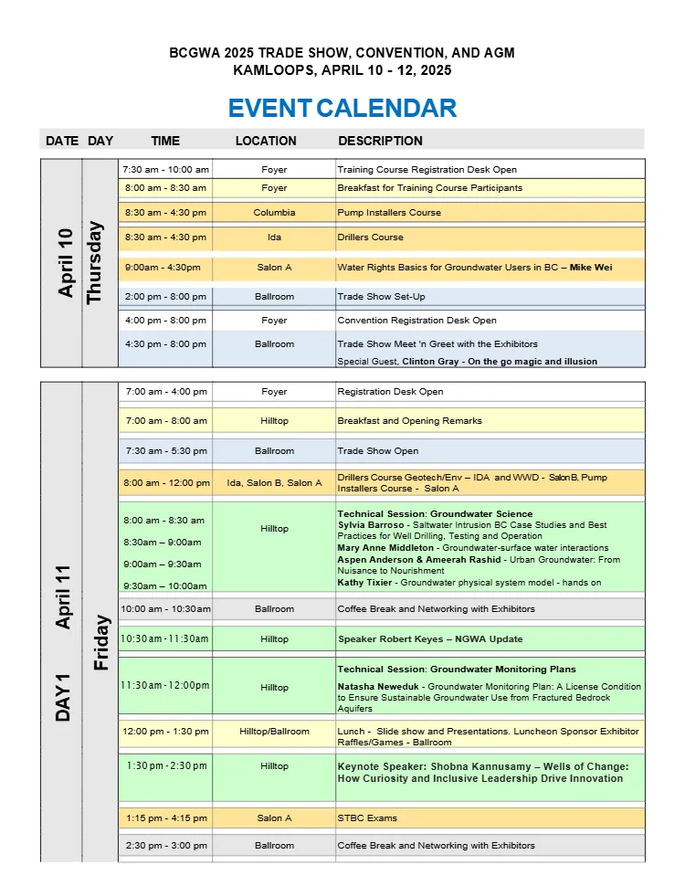 BCGWA 2025 Convention